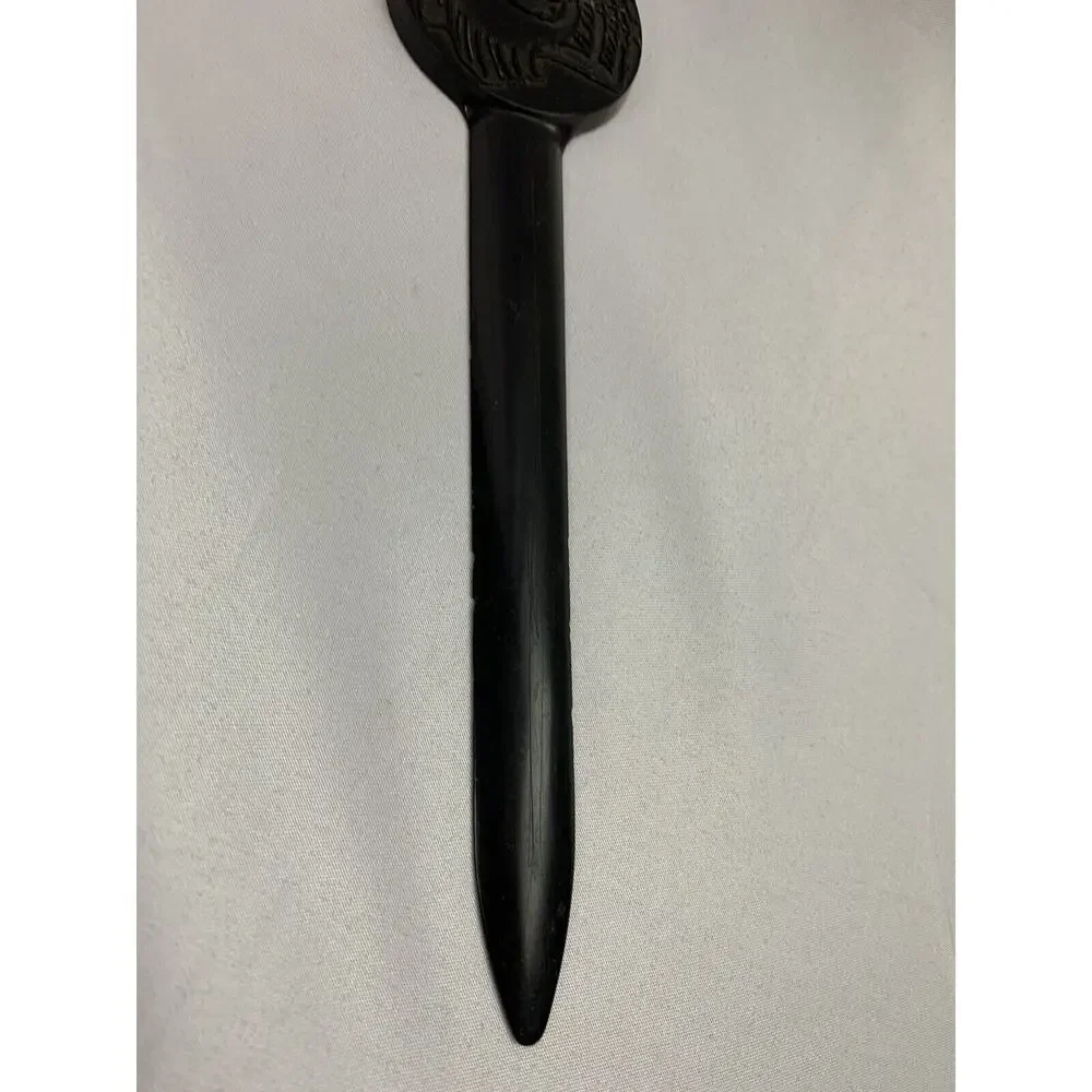 Vintage Exxon Esso Tiger Letter Opener Black Plastic Stake 